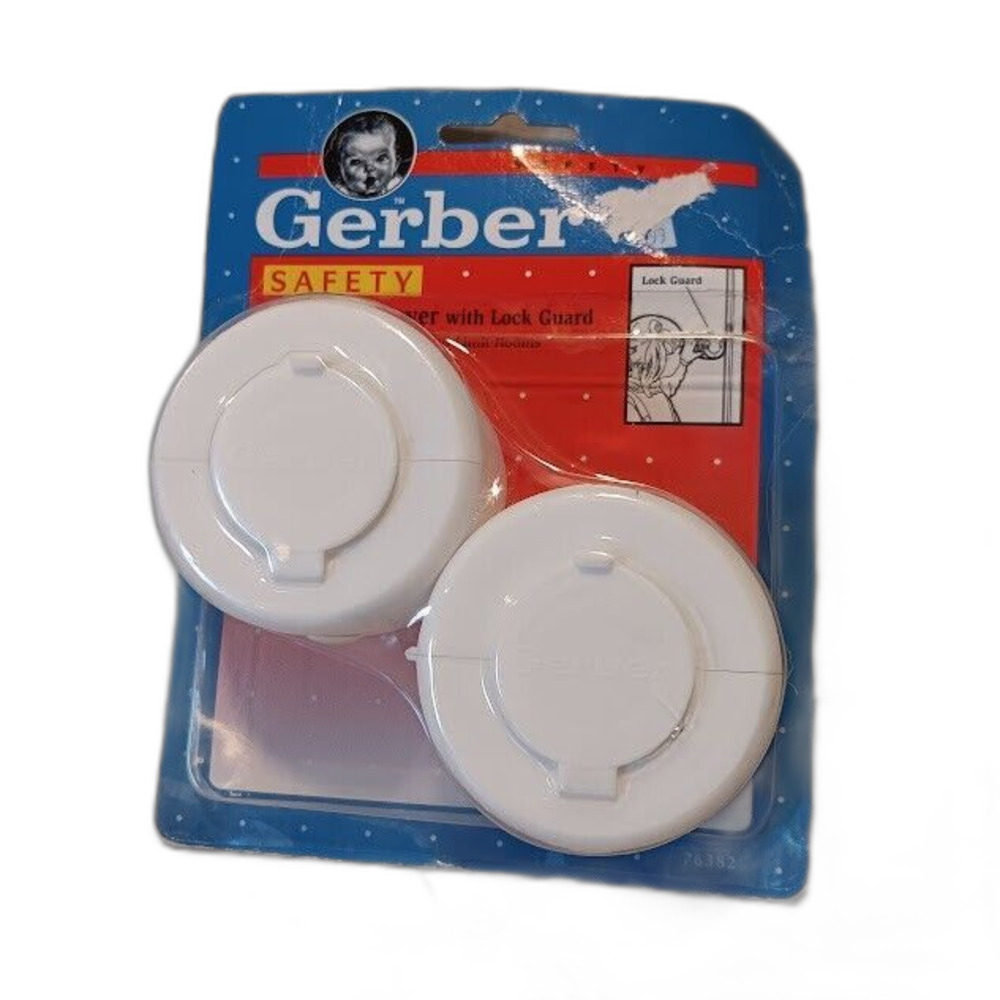 Vintage Gerber Safety Door Knob Cover With Lock Guard